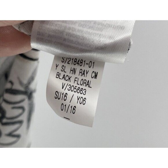 NWT Old Navy Hawaiian Blouse White Sleeveless Racerback Top Sz Small Lightweight - Picture 6 of 9